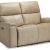 Living Room * | Latest Flexsteel Jarvis Parchment Leather Power Reclining Loveseat With Power Headrest 1828-60Ph 009-12 At Woodstock Furniture & Mattress Outlet