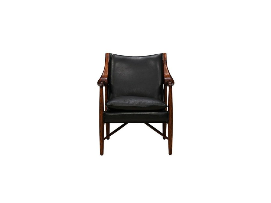 Living Room * | Sale Online Classic Home Kiannah Black Club Chair 871424770 At Woodstock Furniture & Mattress Outlet