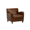 Living Room * | Online Discount Soft Line America Dallas Chestnut Leather Chair 7537-001 At Woodstock Furniture & Mattress Outlet