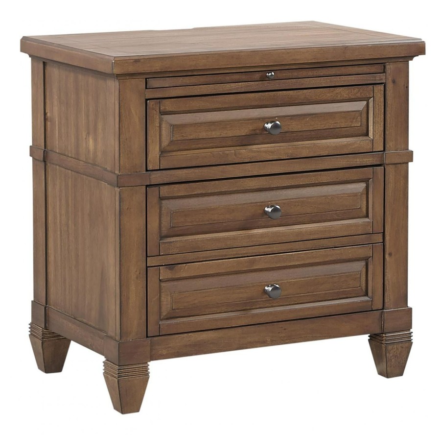 Bedroom * | Online Store Aspenhome Thornton 2 Drawer Nightstand W/Ac Outlet I34-450-Sna At Woodstock Furniture & Mattress Outlet