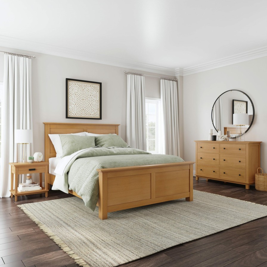 Bedroom * | Special Homestyles Oak Park Queen Bed, Nightstand And Dresser 5910-5014O At Woodstock Furniture & Mattress Outlet